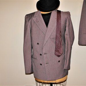 Vintage Men's Gabardine Suit Double Breasted